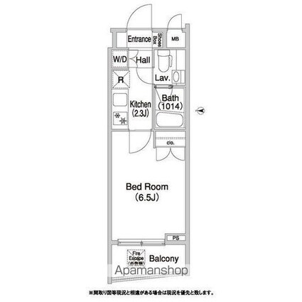 コンフォリア押上[1K/20.81m2]の間取図