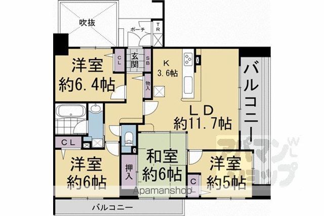 パデシオン京都駅北の間取り写真