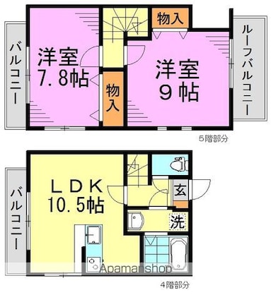 東京都中野区野方１丁目[2LDK/59.91m2]の間取図