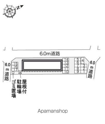 レオパレス春[1K/28.02m2]の配置図