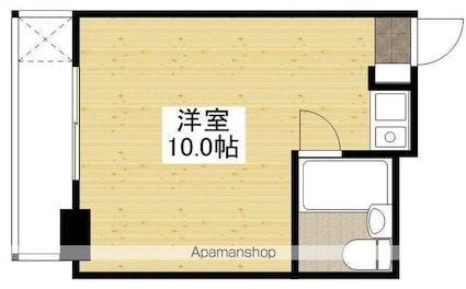 さくらビル（旧棟）[1R/17.89m2]の間取図