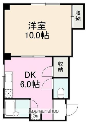 ハイツ松並[1DK/35.49m2]の間取図