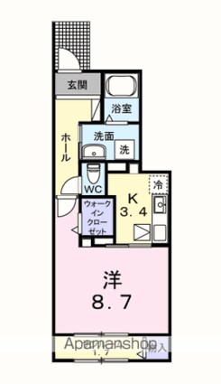 エール　トロワ[1K/37.77m2]の間取図