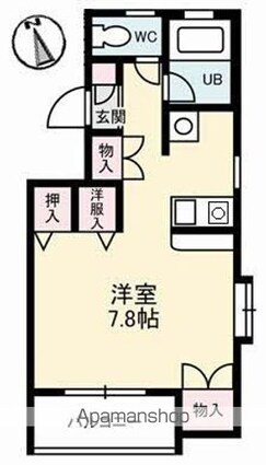 ファイブヒルズ[1R/25m2]の間取図