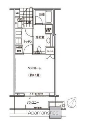ステーションガーデンタワー[1K/30.03m2]の間取図
