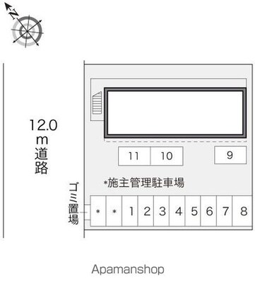 レオパレスＳｈｉｍａ[1K/23.18m2]の配置図