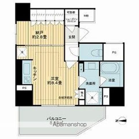 ザ・パークハウス新宿柏木 1303 ｜ 東京都新宿区北新宿３丁目1-16（賃貸マンション1R・13階・33.48㎡） その2