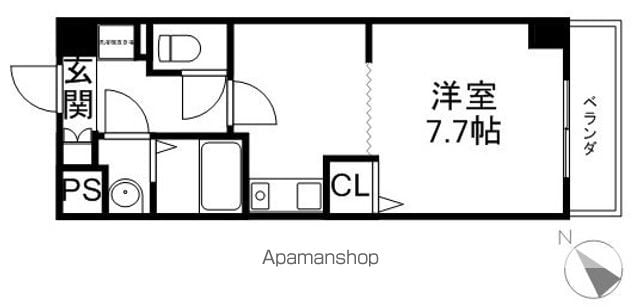 アヴニールタカラ[1K/29m2]の間取図
