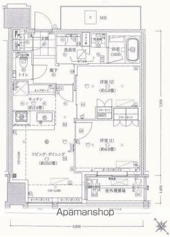 一条タワーの間取り写真