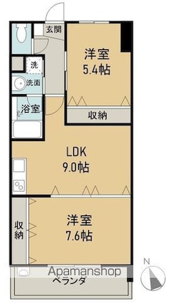 ラフォーレ十日市[2LDK/49.92m2]の間取図