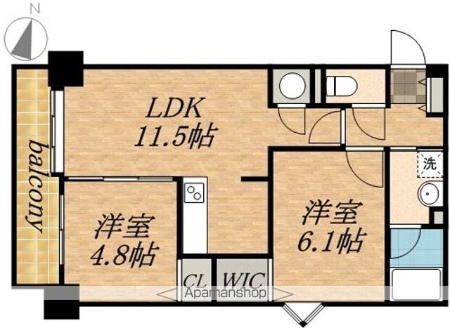 PRIME URBAN北3条通の間取り写真