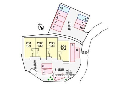 エアリー　ガーデン[2DK/45.39m2]の配置図