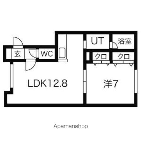 札幌市南北線 北３４条駅 徒歩6分 2階建 築22年の間取り写真