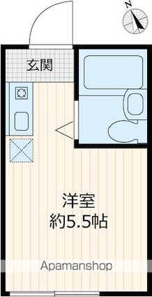 メゾンわかば[1R/12.5m2]の間取図