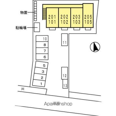 アークフラットⅡ 101 ｜ 山梨県甲府市宮原町1312-5（賃貸アパート1LDK・1階・37.53㎡） その3