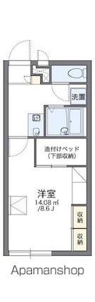 レオパレスソフィア　Ｂ[1K/23.18m2]の間取図