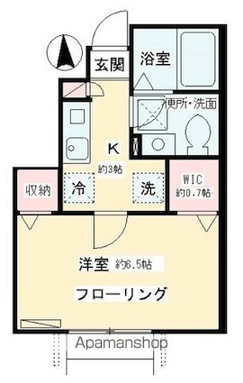 セゾンあざみ[1K/23.73m2]の間取図