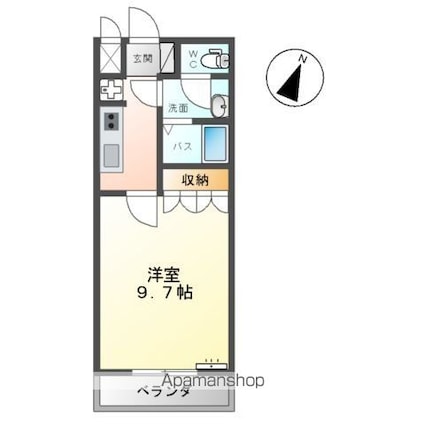 茨城県水戸市見川２丁目[1K/29.75m2]の間取図