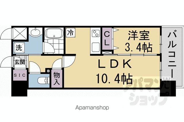 リシュドール梅小路の間取り写真