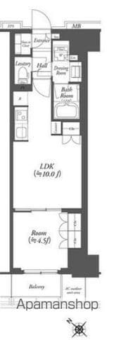 WORVE横浜伊勢佐木町の間取り写真