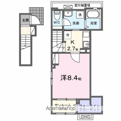 ｆｏｒＺｉ．Ａ（フォージＡ）[1K/36.33m2]の間取図