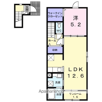 メゾンフォルテッシモ　空[1LDK/50.42m2]の間取図
