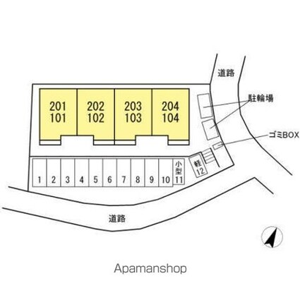 オルキス井口[1LDK/41.13m2]の配置図