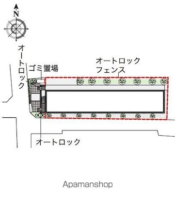 レオパレス小日向[1K/19.87m2]の配置図