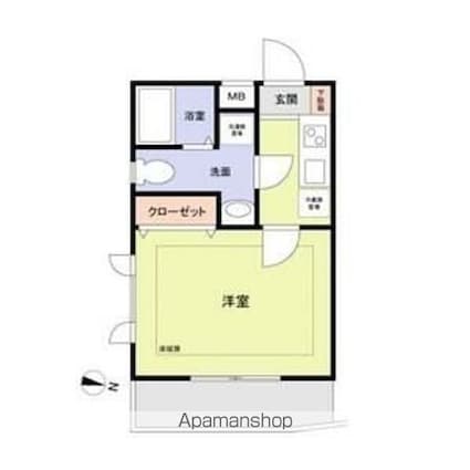 ピアコートＴＭ練馬春日町弐番館[1K/21.1m2]の間取図