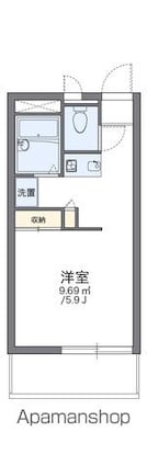 レオパレス二俣川[1K/20.28m2]の間取図