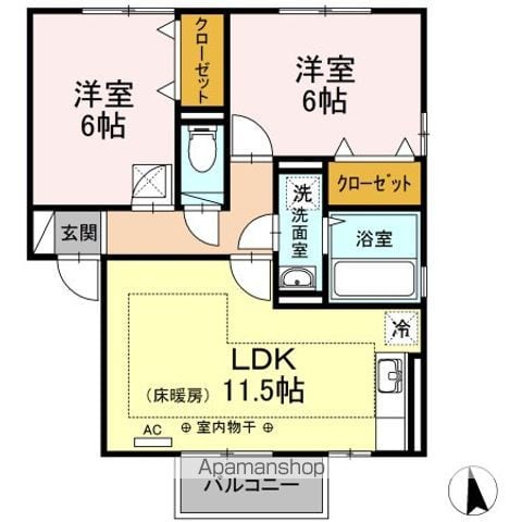 サザンスクェア Cの間取り写真