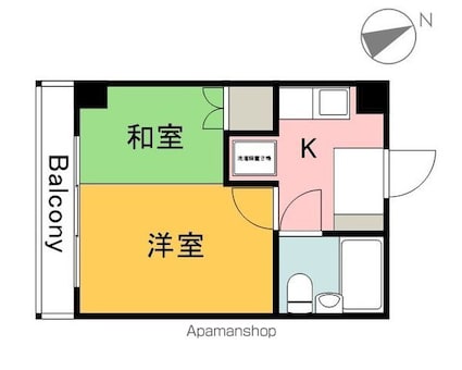 ピュアハウス[1K/21.11m2]の間取図