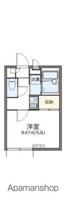 レオパレスなでしこ[1K/19.87m2]の間取図