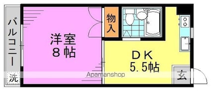 アーバンライフ中野[1K/26.4m2]の間取図