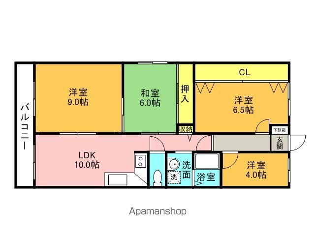 チャフル甲東の間取り写真