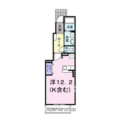 フォレストコート明神Ⅱ[1R/32.9m2]の間取図