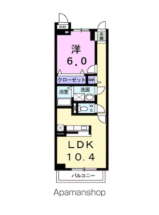 トーラス[1LDK/42.06m2]の間取図