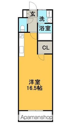 キャッスル常滑[1R/39.3m2]の間取図