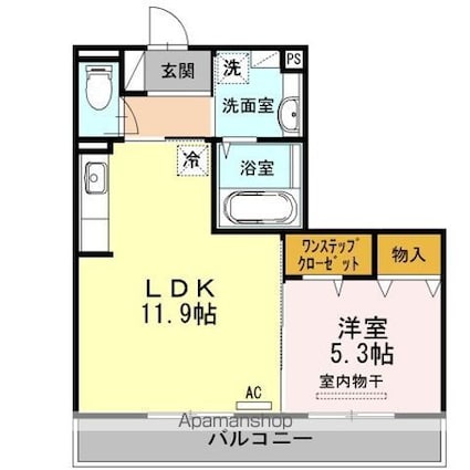 ｆｅｌｉｃｅ岩崎[1LDK/43.6m2]の間取図