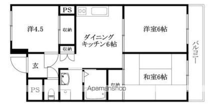 スカイヴィレッジ・マイアミ[3DK/52.25m2]の間取図