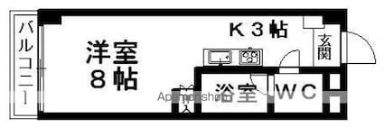 カローラ清水町[1R/26.97m2]の間取図