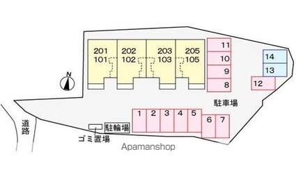 ソルビエント[2DK/45.77m2]の配置図