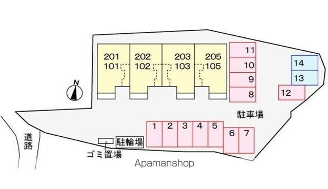 ソルビエント[2DK/45.77m2]の配置図