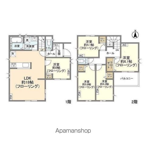 【国立市泉の戸建ての間取り】