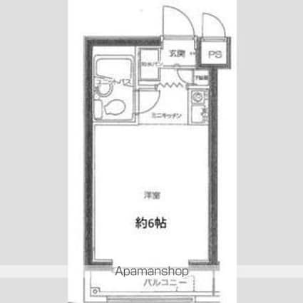 シルフィード用賀[1R/16.22m2]の間取図