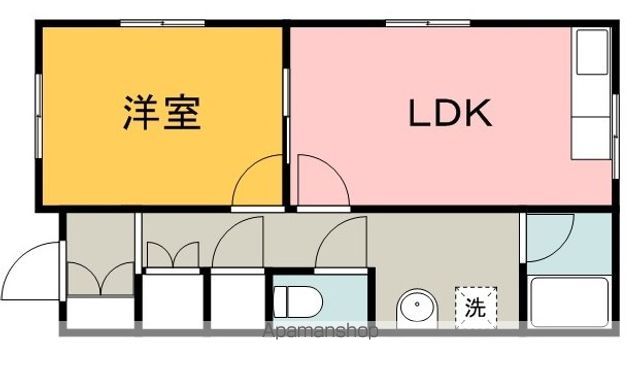 山陽本線 西広島駅 徒歩28分 2階建 築32年の間取り写真