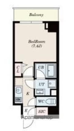 ＰＡＳＥＯ上野御徒町[1K/25.87m2]の間取図