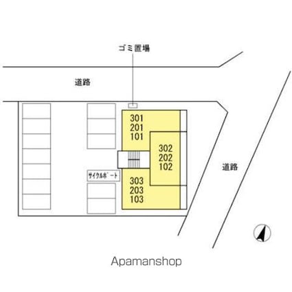メナージュ[1LDK/44.17m2]の配置図