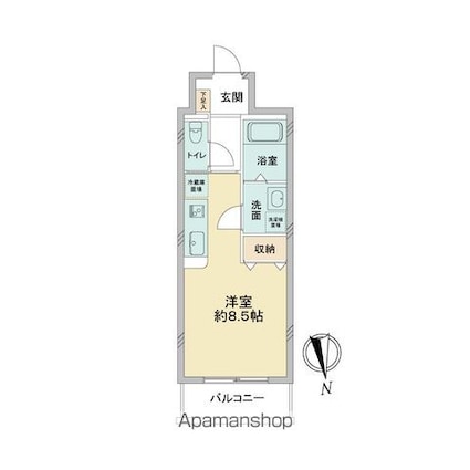 Ｌａ　Ｄｏｕｃｅｕｒ今池（旧名称アーデン今池イースト）[1R/24.9m2]の間取図