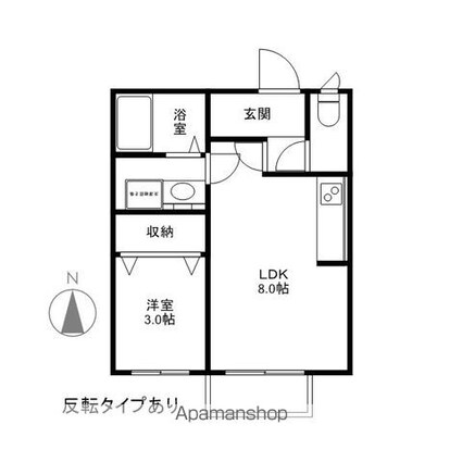 セジュール・シャノール[1LDK/31.44m2]の間取図